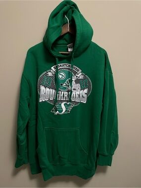 Saskatchewan Roughriders Green Graphic Hoodie CFL Men XL